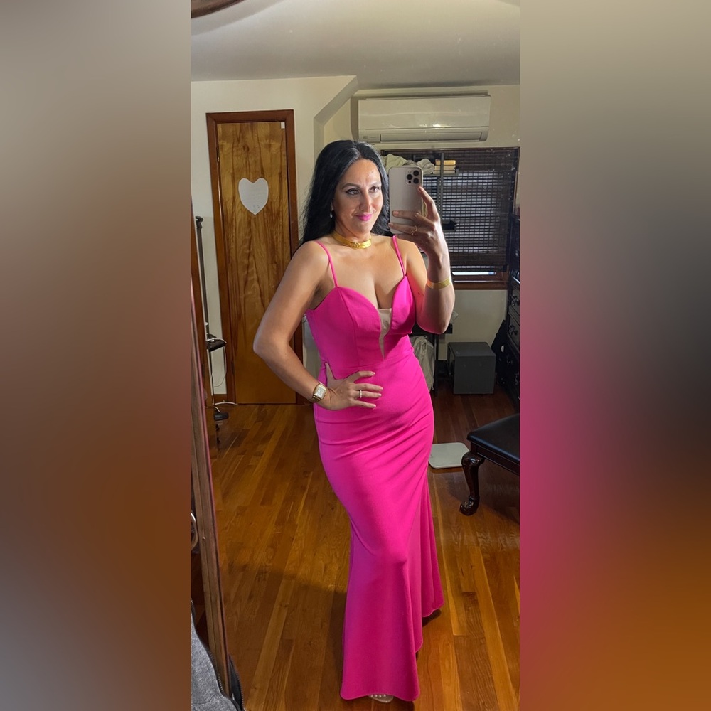 Hot pink dress